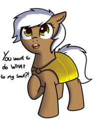 Size: 1300x1617 | Tagged: safe, artist:neuro, oc, oc only, oc:frosty hooves, earth pony, pony, bucktooth, chubby, dialogue, female, mare, plump, simple background, solo, text, transparent background