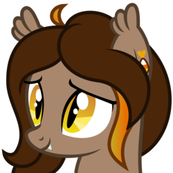 Size: 9375x9375 | Tagged: safe, artist:besttubahorse, oc, oc only, oc:sweet bits, bat pony, pony, absurd resolution, bust, cute, female, simple background, solo, transparent background, vector