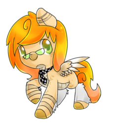 Size: 400x422 | Tagged: safe, artist:pegasisters82, oc, oc only, oc:alani, pony, glasses, necktie, smiling, solo