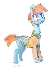Size: 1728x2216 | Tagged: safe, artist:alumx, windy whistles, pony, g4, female, simple background, sketch, solo, white background