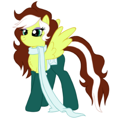 Size: 2188x2263 | Tagged: safe, artist:edcom02, artist:jmkplover, pegasus, pony, clothes, crossover, high res, marvel, marvel comics, ponified, rogue (x-men), scarf, solo, x-men