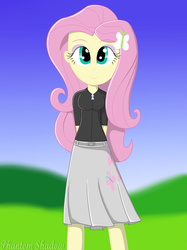 Size: 1280x1707 | Tagged: safe, artist:phantomshadow051, fluttershy, equestria girls, g4, female, looking at you, solo