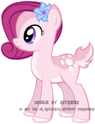 Size: 411x535 | Tagged: safe, artist:petraea, oc, oc only, deer pony, original species, female, flower, flower in hair, simple background, solo, transparent background, vector