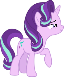 Size: 1408x1696 | Tagged: safe, artist:frownfactory, starlight glimmer, pony, unicorn, g4, to change a changeling, .svg available, blue eyes, cutie mark, female, horn, mare, multicolored hair, simple background, solo, svg, transparent background, vector