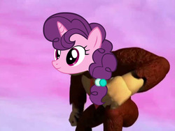 Size: 958x720 | Tagged: safe, sugar belle, pony, g4, hard to say anything, 1000 years in photoshop, donkey kong, donkey kong country, head swap, wat