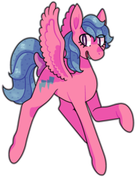 Size: 1919x2495 | Tagged: dead source, safe, artist:moeclere, firefly, pegasus, pony, g1, bow, hooves up, looking at you, raised hoof, simple background, solo, tail bow, transparent background, wings
