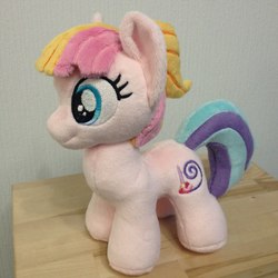 Size: 960x960 | Tagged: safe, artist:burgunzik, toola roola, earth pony, pony, fame and misfortune, g4, female, filly, foal, irl, photo, plushie, solo