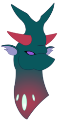 Size: 425x850 | Tagged: safe, artist:combatkaiser, pharynx, changedling, changeling, g4, to change a changeling, bramatherium, bust, prince pharynx, simple background, transparent background