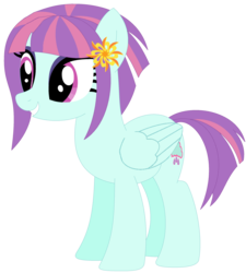 Size: 1024x1137 | Tagged: source needed, safe, artist:ra1nb0wk1tty, sunny flare, pegasus, pony, g4, female, mare, ponified, simple background, solo, transparent background, wings