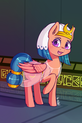 Size: 1536x2304 | Tagged: safe, artist:dsp2003, somnambula, pegasus, pony, daring done?, g4, blushing, clothes, cute, egyptian, egyptian pony, female, looking at you, mare, open mouth, solo