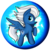 Size: 2539x2539 | Tagged: safe, artist:flamevulture17, night glider, pegasus, pony, g4, commission, female, high res, mare, orb, raised hoof, smiling, solo, spread wings, wings