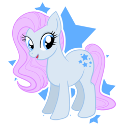 Size: 750x750 | Tagged: safe, artist:chibikasai, blue belle, g1, g4, female, g1 to g4, generation leap, simple background, solo, transparent background