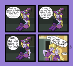Size: 5575x5033 | Tagged: safe, artist:oneovertwo, cloudy kicks, lavender lace, comic:lavender lace enemy of cloudy kicks, equestria girls, g4, absurd resolution, background human, comic