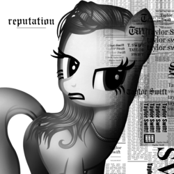 Size: 1500x1500 | Tagged: safe, artist:aldobronyjdc, pony, look what you made me do (taylor swift), ponified, ponified album cover, reputation, solo, taylor swift