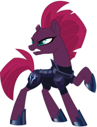 Size: 5678x7460 | Tagged: safe, artist:ejlightning007arts, tempest shadow, pony, unicorn, g4, my little pony: the movie, absurd resolution, armor, broken horn, concave belly, female, horn, mare, original vector, simple background, slender, solo, thin, transparent background, turned head, vector
