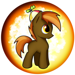 Size: 2539x2539 | Tagged: safe, artist:flamevulture17, button mash, pony, g4, hat, high res, male, orb, propeller hat, solo