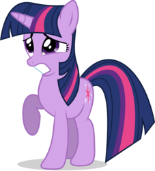 Size: 3246x3580 | Tagged: safe, artist:hornflakes, twilight sparkle, pony, unicorn, g4, female, high res, mare, raised hoof, simple background, solo, transparent background, unicorn twilight, vector, worried