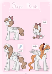 Size: 2480x3507 | Tagged: safe, artist:violentdreamsofmine, oc, oc only, oc:sugar rush, pegasus, pony, baby, baby pony, bow, female, filly, hair bow, high res, mare