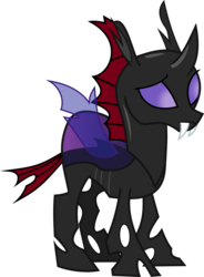 Size: 1276x1730 | Tagged: safe, artist:frownfactory, pharynx, changeling, g4, to change a changeling, .svg available, horn, male, simple background, solo, svg, transparent background, transparent wings, vector, wings