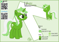 Size: 2200x1575 | Tagged: safe, artist:arifproject, oc, oc only, oc:upvote, pony, derpibooru, g4, derpibooru ponified, meta, ponified, qr code, reference sheet, simple background, solo, transparent background, vector