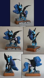 Size: 1144x2011 | Tagged: safe, artist:ubrosis, nightmare moon, alicorn, pony, g4, female, sculpture, solo, traditional art
