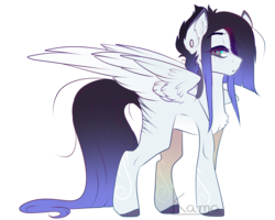 Size: 2000x1600 | Tagged: safe, artist:skimea, oc, oc only, oc:cyan crystal, pegasus, pony, female, mare, simple background, solo, transparent background