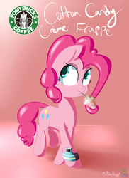 Size: 2550x3507 | Tagged: safe, artist:a8f12, pinkie pie, earth pony, pony, g4, female, high res, solo, starbucks