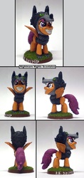 Size: 705x1499 | Tagged: safe, artist:ubrosis, scootaloo, pegasus, pony, g4, animal costume, clothes, costume, nightmare night, nightmare night costume, scootawolf, sculpture, traditional art, wolf costume
