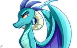 Size: 3250x2030 | Tagged: safe, artist:nexcoyotlgt, princess ember, dragon, g4, curved horn, dragon lord ember, dragoness, female, high res, horn, simple background, smiling, solo, transparent background