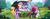 Size: 1200x445 | Tagged: safe, gameloft, applejack, fluttershy, pinkie pie, rainbow dash, rarity, tempest shadow, twilight sparkle, alicorn, pony, unicorn, g4, my little pony: the movie, broken horn, female, horn, loading screen, mane six, mare, my little pony logo, twilight sparkle (alicorn)