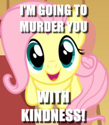 Size: 1136x1303 | Tagged: safe, artist:badumsquish, artist:badumsquish-edits, edit, part of a set, fluttershy, pegasus, pony, g4, badumsquish is trying to murder us, badumsquish's kitties, cute, female, image macro, looking at you, looking up, looking up at you, meme, shyabetes, sitting, text edit, weapons-grade cute