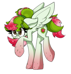Size: 1119x1161 | Tagged: safe, artist:spaazledazzle, oc, oc only, oc:watermelana, pony, freckles, gradient hooves, shy, simple background, solo, transparent background, walking