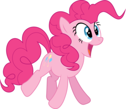 Size: 4398x3810 | Tagged: safe, artist:hornflakes, pinkie pie, earth pony, pony, a friend in deed, g4, .svg available, absurd resolution, cute, diapinkes, female, happy, jumping, mare, open mouth, simple background, smiling, solo, transparent background, vector