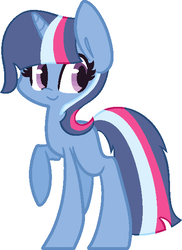 Size: 441x606 | Tagged: safe, artist:lunasadoptables, oc, oc only, pony, unicorn, adoptable, base used, blank flank, female, magical lesbian spawn, mare, offspring, parent:trixie, parent:twilight sparkle, parents:twixie, simple background, solo, white background