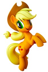 Size: 3938x5810 | Tagged: safe, artist:andrew hickinbottom, applejack, earth pony, pony, g4, my little pony: the movie, 3d, female, simple background, solo, white background