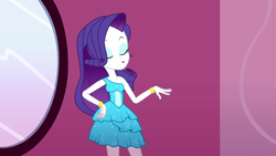 Size: 1280x720 | Tagged: safe, screencap, rarity, equestria girls, g4, make up shake up, my little pony equestria girls: summertime shorts, fall formal outfits, female, solo