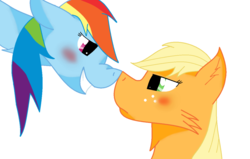 Size: 1024x651 | Tagged: safe, artist:joannajo123, applejack, rainbow dash, g4, female, lesbian, ship:appledash, shipping