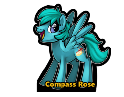 Size: 2100x1650 | Tagged: safe, artist:sciggles, oc, oc only, oc:compass rose, pegasus, pony, badge, commission, male, simple background, solo, stallion, transparent background