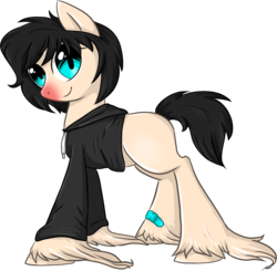 Size: 1860x1823 | Tagged: safe, artist:violentdreamsofmine, oc, oc only, oc:kalel, earth pony, pony, clothes, female, hoodie, mare, simple background, solo, transparent background