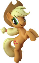 Size: 3548x5636 | Tagged: safe, artist:andrew hickinbottom, applejack, earth pony, pony, g4, my little pony: the movie, 3d, female, simple background, solo, transparent background
