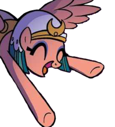 Size: 271x297 | Tagged: safe, artist:brenda hickey, edit, idw, somnambula, pegasus, pony, g4, my little pony: legends of magic, spoiler:comic, background removed, cute, eyes closed, female, flying, happy, mare, open mouth, simple background, smiling, solo, somnambetes, transparent background, underhoof