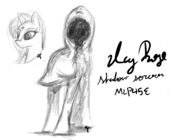 Size: 1034x842 | Tagged: safe, artist:overlord pony, oc, oc only, oc:icy rose, pony, unicorn, female, gif, hooded cape, mare, monochrome, non-animated gif, sketch, solo