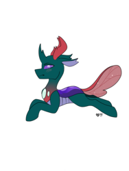 Size: 2400x3200 | Tagged: safe, artist:spindlespice, pharynx, changedling, changeling, g4, to change a changeling, blushing, high res, lying down, male, prince pharynx, simple background, solo, transparent background