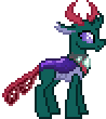 Size: 98x110 | Tagged: safe, artist:botchan-mlp, pharynx, changedling, changeling, g4, to change a changeling, animated, blinking, concave belly, cute, desktop ponies, gif, pharybetes, pixel art, prince pharynx, simple background, solo, sprite, standing, transparent background