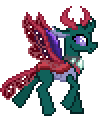 Size: 98x116 | Tagged: safe, artist:botchan-mlp, pharynx, changedling, changeling, g4, to change a changeling, animated, concave belly, cute, desktop ponies, gif, male, pharybetes, pixel art, prince pharynx, simple background, solo, spread wings, sprite, transparent background, trotting, walking, wings