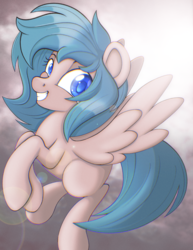 Size: 1155x1499 | Tagged: safe, artist:anonbelle, oc, oc only, oc:alice, pegasus, pony, female, lens flare, mare, solo