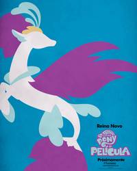 Size: 1638x2048 | Tagged: safe, queen novo, seapony (g4), g4, my little pony: the movie, female, my little pony logo, poster, solo, spanish