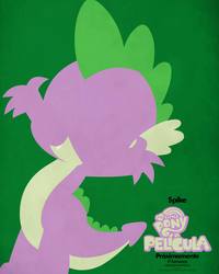 Size: 1638x2048 | Tagged: safe, spike, dragon, g4, my little pony: the movie, male, my little pony logo, poster, solo, spanish