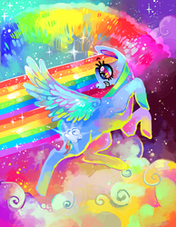 Size: 700x900 | Tagged: safe, artist:suippumato, rainbow dash, pony, g4, cute, female, rainbow, solo