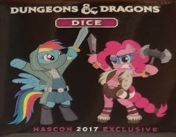 Size: 282x220 | Tagged: safe, pinkie pie, rainbow dash, g4, dungeons and dragons, hascon